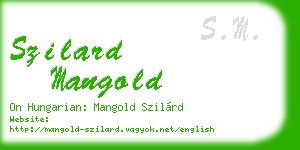 szilard mangold business card