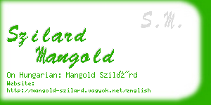 szilard mangold business card